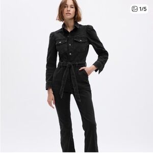 GAP Black Denim Jumpsuit